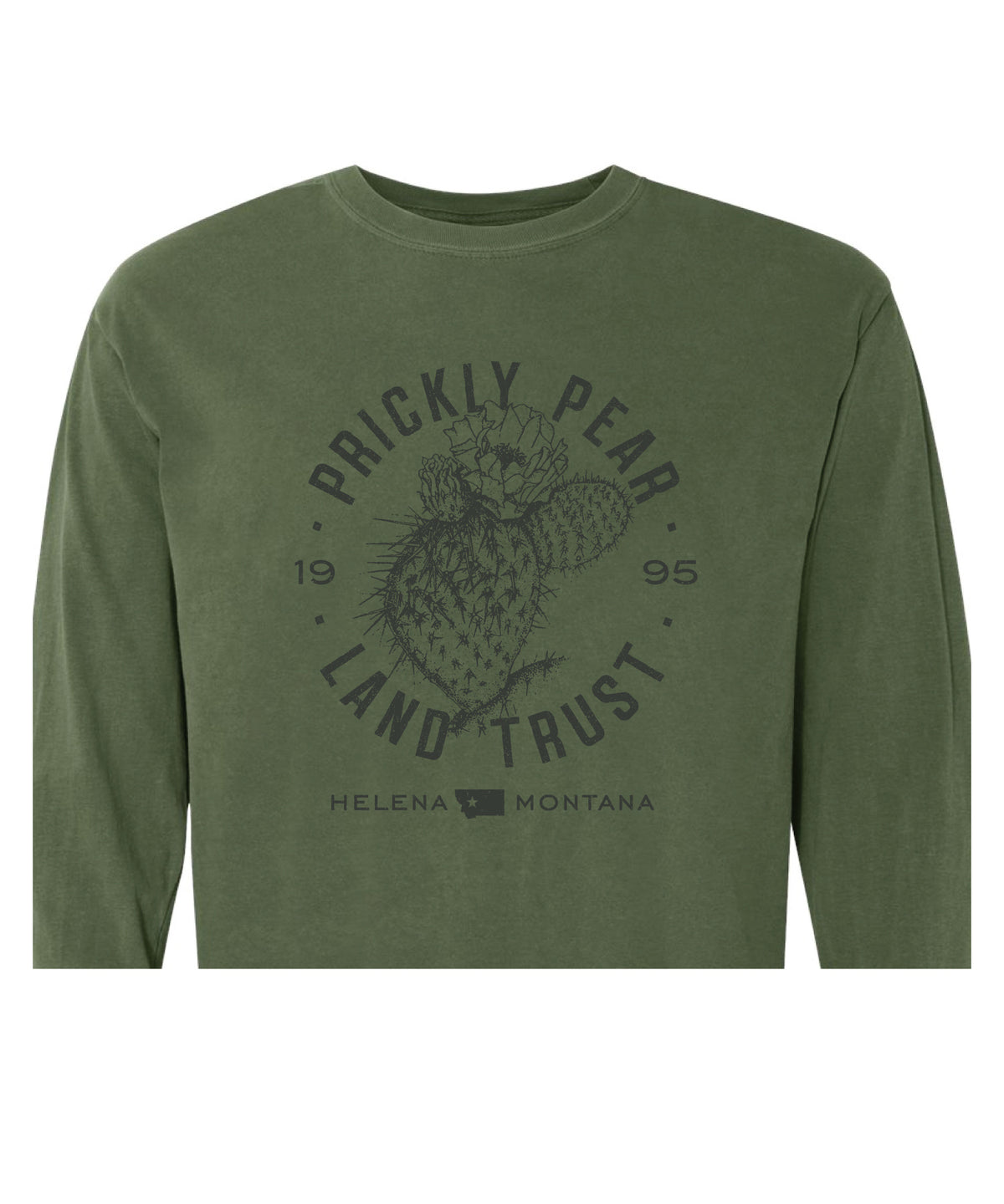 Retro Cactus Long Sleeve Green