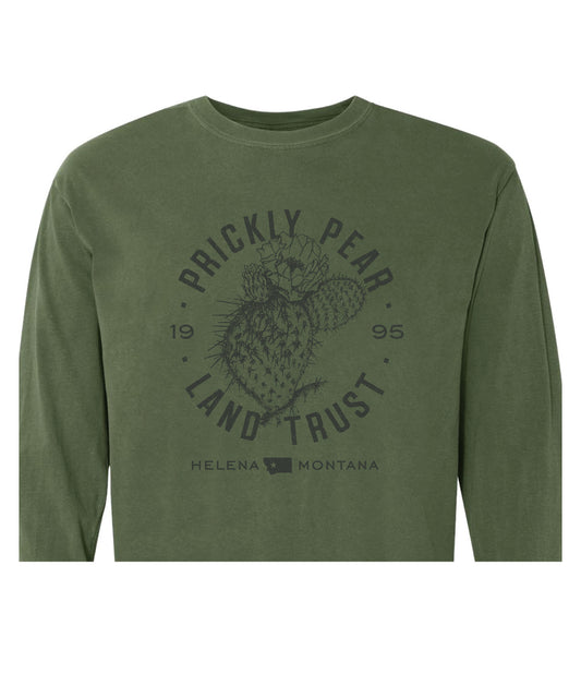 Retro Cactus Long Sleeve Green