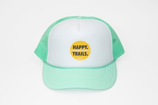 Happy Trails Kids Trucker Hat Seafoam